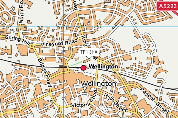 TF1 3HA map - OS VectorMap District (Ordnance Survey)
