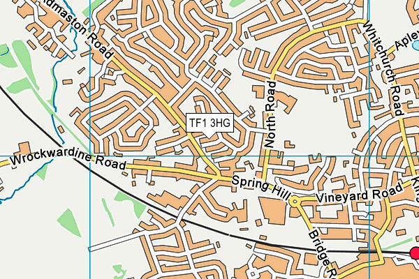 TF1 3HG map - OS VectorMap District (Ordnance Survey)