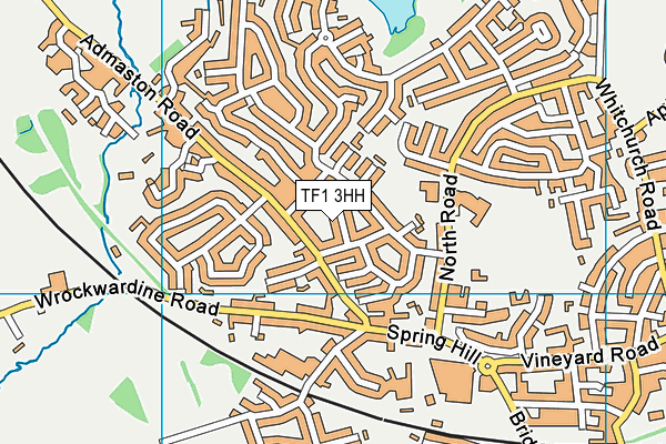 TF1 3HH map - OS VectorMap District (Ordnance Survey)
