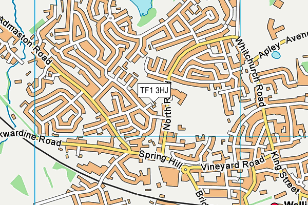 TF1 3HJ map - OS VectorMap District (Ordnance Survey)