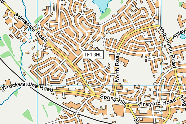 TF1 3HL map - OS VectorMap District (Ordnance Survey)