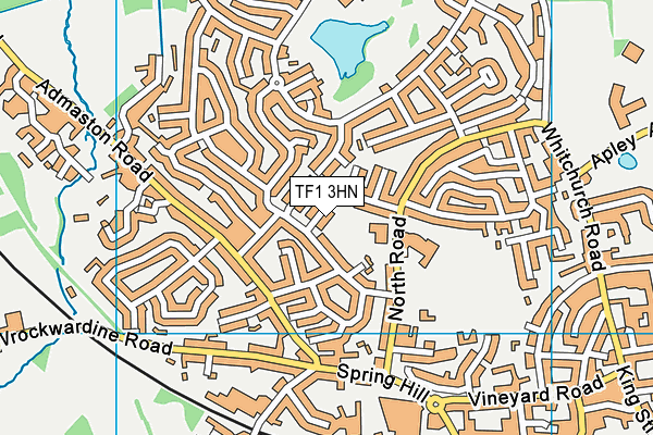 TF1 3HN map - OS VectorMap District (Ordnance Survey)