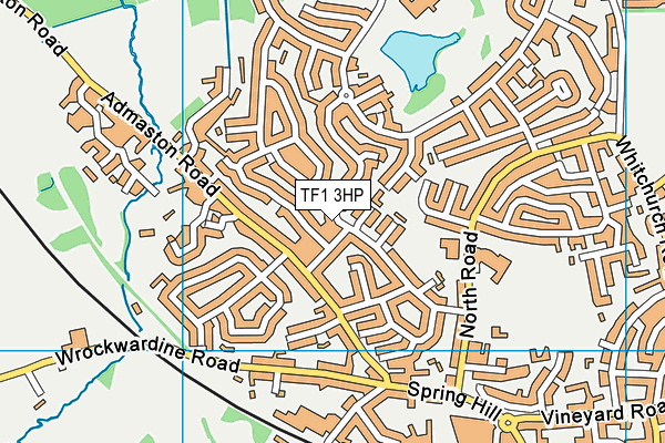 TF1 3HP map - OS VectorMap District (Ordnance Survey)