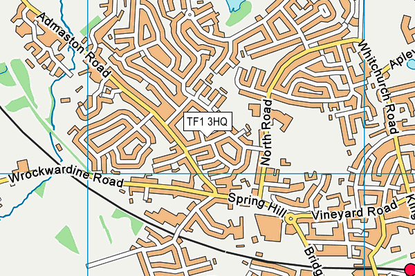 TF1 3HQ map - OS VectorMap District (Ordnance Survey)