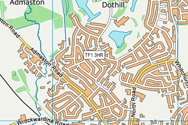 TF1 3HR map - OS VectorMap District (Ordnance Survey)