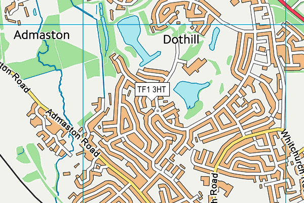 TF1 3HT map - OS VectorMap District (Ordnance Survey)