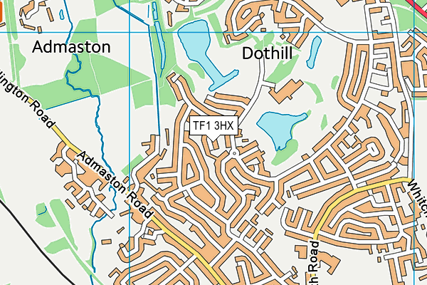 TF1 3HX map - OS VectorMap District (Ordnance Survey)