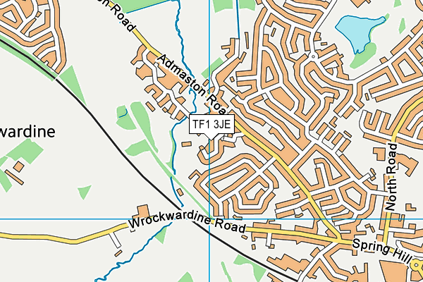 TF1 3JE map - OS VectorMap District (Ordnance Survey)