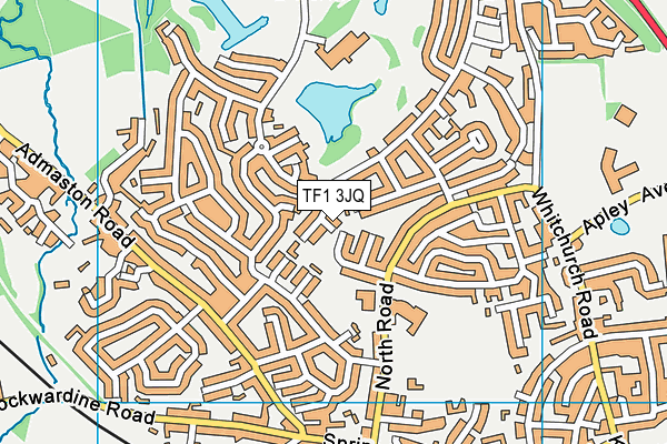TF1 3JQ map - OS VectorMap District (Ordnance Survey)