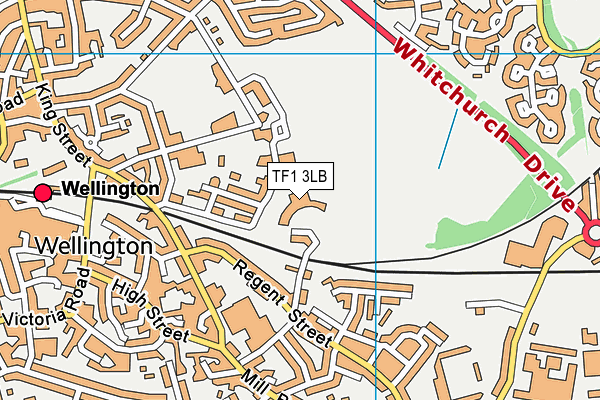 TF1 3LB map - OS VectorMap District (Ordnance Survey)