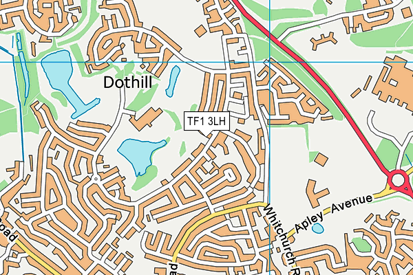 TF1 3LH map - OS VectorMap District (Ordnance Survey)