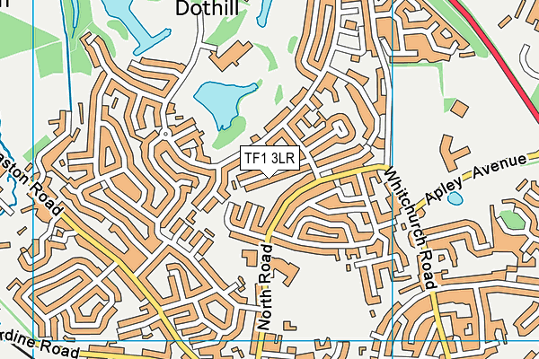 TF1 3LR map - OS VectorMap District (Ordnance Survey)