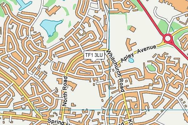 TF1 3LU map - OS VectorMap District (Ordnance Survey)