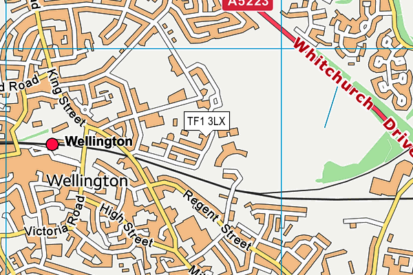 TF1 3LX map - OS VectorMap District (Ordnance Survey)