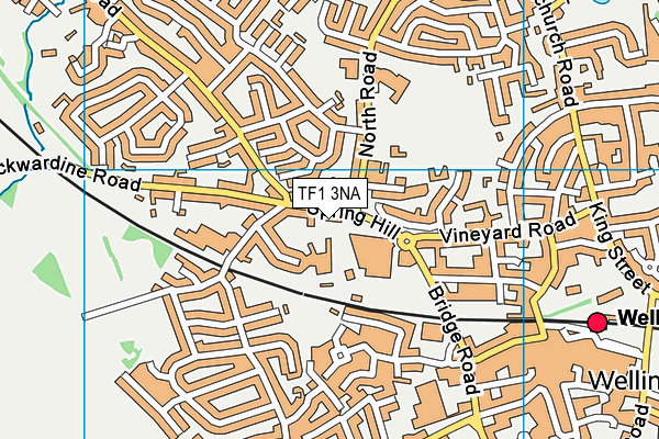 TF1 3NA map - OS VectorMap District (Ordnance Survey)