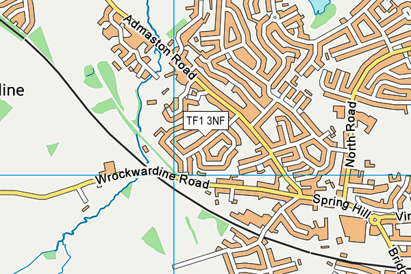 TF1 3NF map - OS VectorMap District (Ordnance Survey)