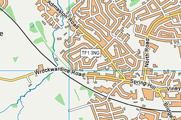 TF1 3NG map - OS VectorMap District (Ordnance Survey)