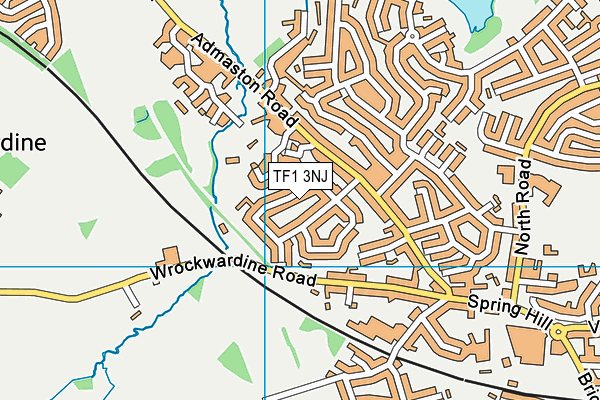 TF1 3NJ map - OS VectorMap District (Ordnance Survey)