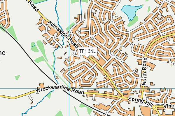 TF1 3NL map - OS VectorMap District (Ordnance Survey)