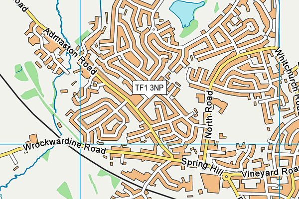 TF1 3NP map - OS VectorMap District (Ordnance Survey)