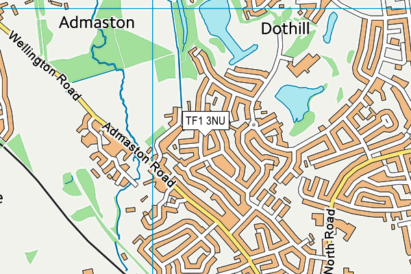 TF1 3NU map - OS VectorMap District (Ordnance Survey)