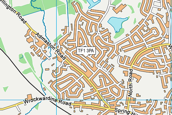TF1 3PA map - OS VectorMap District (Ordnance Survey)