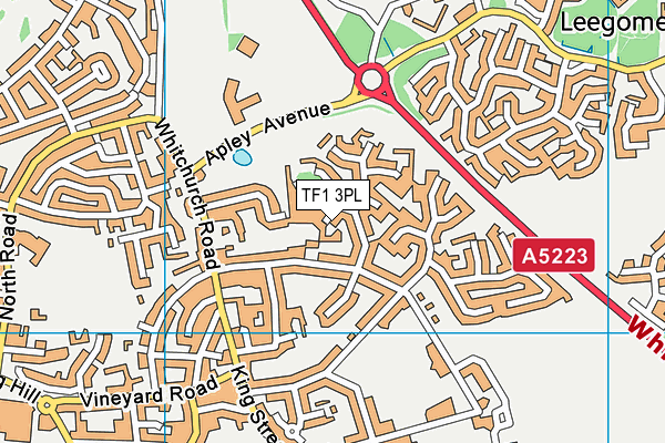 TF1 3PL map - OS VectorMap District (Ordnance Survey)