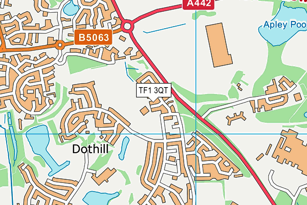 TF1 3QT map - OS VectorMap District (Ordnance Survey)