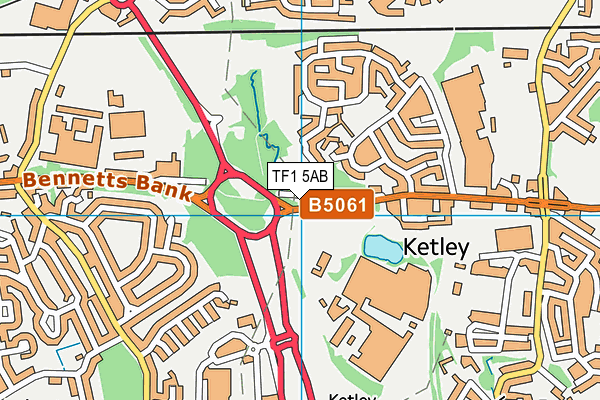 TF1 5AB map - OS VectorMap District (Ordnance Survey)