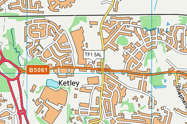 TF1 5AL map - OS VectorMap District (Ordnance Survey)