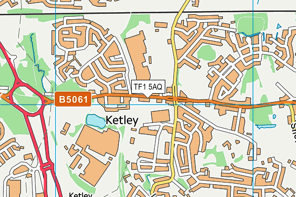 TF1 5AQ map - OS VectorMap District (Ordnance Survey)