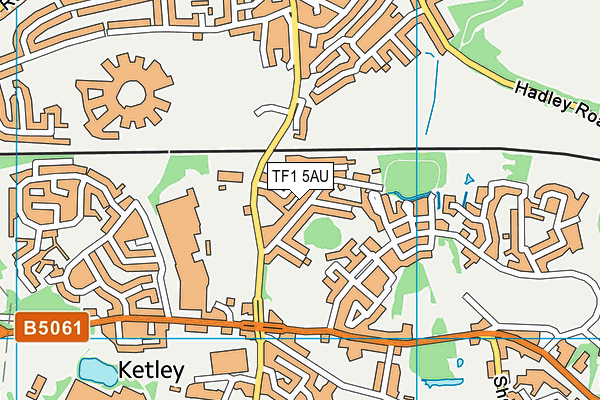 TF1 5AU map - OS VectorMap District (Ordnance Survey)