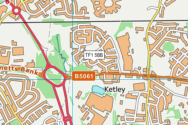 TF1 5BB map - OS VectorMap District (Ordnance Survey)