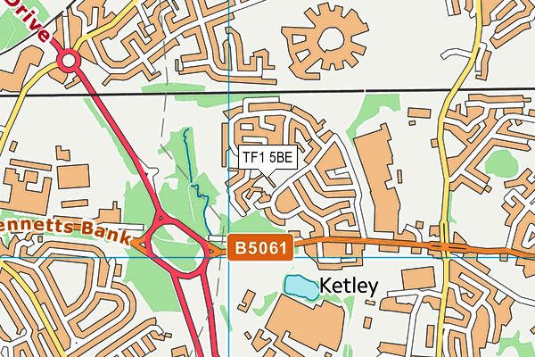 TF1 5BE map - OS VectorMap District (Ordnance Survey)