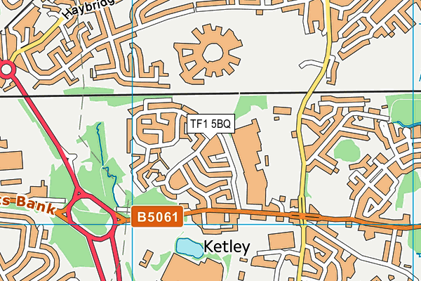TF1 5BQ map - OS VectorMap District (Ordnance Survey)