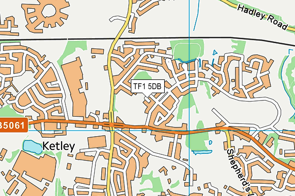 TF1 5DB map - OS VectorMap District (Ordnance Survey)