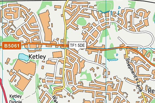 TF1 5DE map - OS VectorMap District (Ordnance Survey)