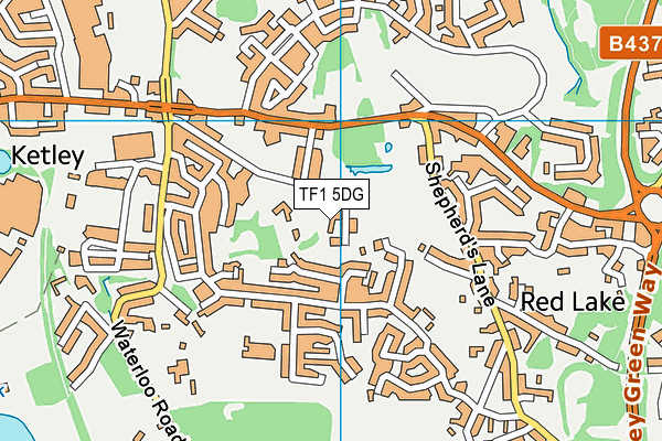 TF1 5DG map - OS VectorMap District (Ordnance Survey)