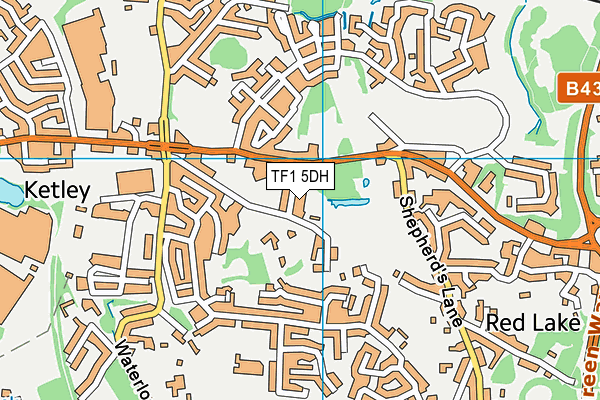 TF1 5DH map - OS VectorMap District (Ordnance Survey)