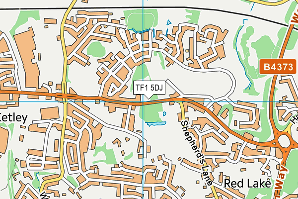 TF1 5DJ map - OS VectorMap District (Ordnance Survey)