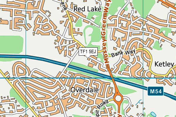 TF1 5EJ map - OS VectorMap District (Ordnance Survey)