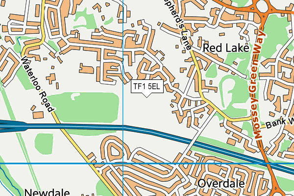 TF1 5EL map - OS VectorMap District (Ordnance Survey)