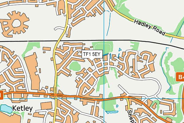 TF1 5EY map - OS VectorMap District (Ordnance Survey)