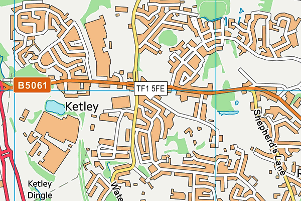 TF1 5FE map - OS VectorMap District (Ordnance Survey)