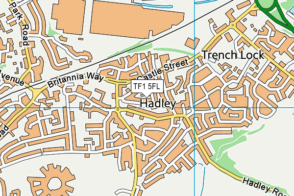 TF1 5FL map - OS VectorMap District (Ordnance Survey)