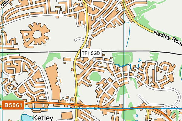 TF1 5GD map - OS VectorMap District (Ordnance Survey)