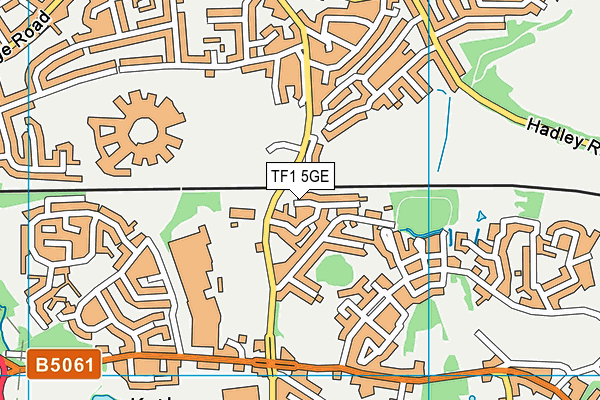 TF1 5GE map - OS VectorMap District (Ordnance Survey)
