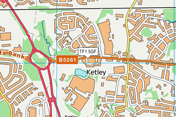 TF1 5GF map - OS VectorMap District (Ordnance Survey)