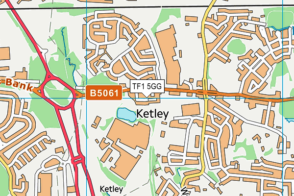 TF1 5GG map - OS VectorMap District (Ordnance Survey)