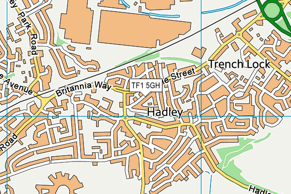 TF1 5GH map - OS VectorMap District (Ordnance Survey)